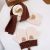 Child Bear Striped Knitted Scarf Gloves Set Boys and Girls Warm and Cute Coffee Color Series Gloves Scarf
