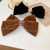Leather Winding Chain Bow Barrettes Ins Fashion Temperament Back Head Spring Clip High-Grade Hair Accessories Wholesale