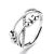 Distressed Thai Silver Anxiety Ring Three Rings Smart Index Finger Ring Multi-Circle Rotating Beads Ring Bracelet Women