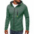 Foreign Trade Men's Sports Casual Jacquard Sweater Fleece Cardigan Hooded Warm Jacket