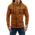 Foreign Trade Men's Casual Brushed Hoody Foreign Trade European and American Men's Zipper Hooded Sweatshirt Autumn and Winter Simplicity Baggy Coat