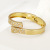 Gold Bracelet Female Original Design Fashion Small Glossy Asymmetric Inlaid Brick High-Grade Personality Hot Sale Hand Jewelry