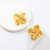 Ez2061 Cross-Border European and American Female Stud Earrings Metal Flower Geometric Creative Multi-Layer Ornament