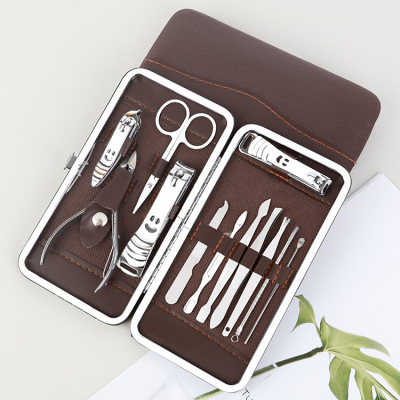 Large Nail Scissor Set 12-Piece Manicure and Pedicure Personal Care Tools Printable Logo Nail Clippers Set