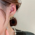 Metal Flower Earrings New Minimalist Fashion Design Temperament Earrings All-Match Commute Earrings Wholesale for Women