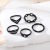 Mulsanne Cross-Border New Arrival Ring Rings Leaf Diamond Ring Five-Piece Set Creative Dark Style Ring Female Ms1390