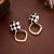 Chessboard Grid Drop Oil Square Earrings 2022new Sterling Silver Needle Fashion All-Match Minimalist Design Ear