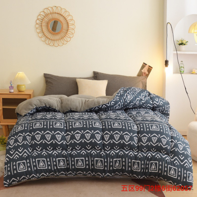 Lambswool Flannel Milk Fiber Quilt Thickened, Sanded Fabric Winter Duvet Insert Spring and Autumn Duvet Mattress Hot Sale Factory Direct Sales