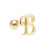 Simple Art Body 26 Letters Earrings 18K Gold Color Protection Glazed Surface Ear Stud Ins Wind Twist Ball Piercing Ear Bone Stud