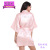 Foreign Trade Women's Clothing Thin Satin Silk Nightgown Women's Rhinestone Bridal Cardigan Gown