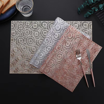 Hollow PVC Placemat New Chinese Style Insulated Dining Table Mat Bowl Plate Coaster Hotel Restaurant and Cafe Western-Style Placemat Wholesale