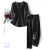 Foreign Trade Women's Clothing Sexy Thin Three-Quarter Sleeve Silk Women's Suit Embroidered Lace Two-Piece Set Homewear