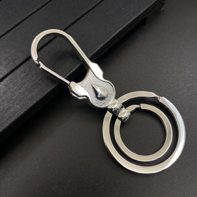 Linshi 7023 Keychain Alloy Key Ring Simple Double Ring Small Buckle Cross-Border Southeast Asia Middle East Africa Hot Sale Products