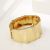 Gold Bracelet Factory Direct Sales Brick Inlaid European and American Irregular Exaggerated and Personalized Style Wide Face Original Design Clothing Ornament