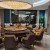 Hotel Solid Wood Electric Dining Table Company Internal Reception Large round Table High-End Club Bentley Chair