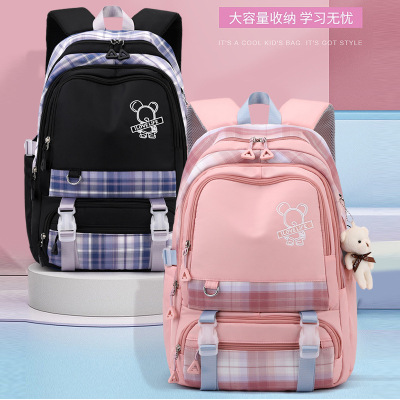 New Junior's Schoolbag Middle School Girls Large Capacity Backpack Girls Super Light and Burden-Free Casual Backpack Wholesale