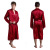 Foreign Trade Men's Solid Color Robe Thin Cardigan Nightgown Loose Oversized Long Sleeves Autumn Glossy Satin Bathrobe