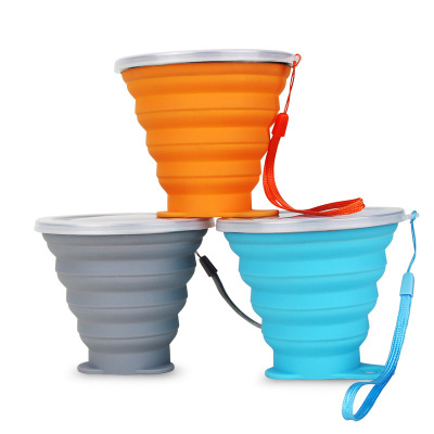 Creative New Folding Silicone Cup for Water Outdoors Convenient Adjustable Cup Travel Mouthwash Cup Mini Silicone Cup