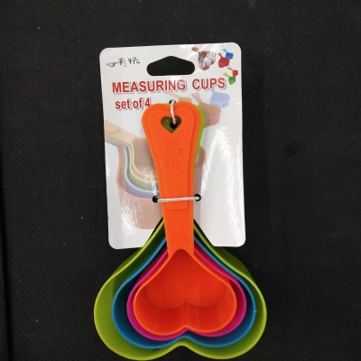 Baking Tool Color Measuring Cup 4-Piece Set Combination Plastic Measuring Spoon Measuring Cup Combination Flour Baking Spoon Measuring Spoon Set