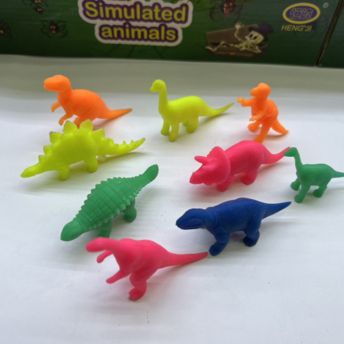 Simulation Dinosaur Soft Rubber Dinosaur Color Accessories Dinosaur