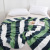 2023 Color Matching Skin-Friendly Single Layer Air Conditioning Blanket New Printed Strip Lambswool Office Nap Small Cover Spot