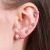 Korean Style Love Ear Bone Stud Pink Peach Heart Star Moon Small Earrings Piercing Twist Ball Stud Earrings Wholesale