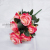 Cross-Border Supply Artificial Rose Bouquet Interior Decoration Raw Silk Fake Flower for Wedding Decoration Living Room Furnishings in Stock Wholesale