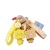 Adorable Pet Square Paradise Keychain Pink Rabbit Schoolbag Vehicle Key Chain Small Yellow Duck Big Head Doll Pendant
