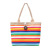 Factory Wholesale 2023 New Rainbow Bar Canvas Bag National Fashion Wooden Buckle Bag Contrast Color Shoulder Handbag