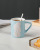 Creative Flower Bloom Four Seasons Ceramic Cup with Cover Spoon Afternoon Tea Milk Coffee Mug Wholesale