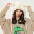 Korean Style Fall Winter Trend Bear Ears Plush Bonnet Children Cute Fleece-Lined Warm Earflaps Cap Soft Travel Winter Hat