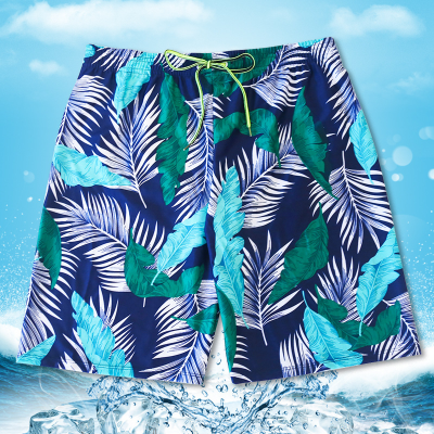 European and American Men's Swimwear Digital Printing Comfortable Breathable plus Size Anti-Embarrassment Hot Spring Beach Swim Trunks