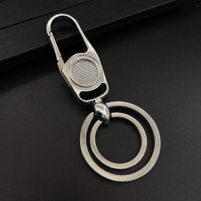 Boya 6078 Keychain Alloy Key Ring Simple Double Ring Middle Buckle Cross-Border Southeast Asia Middle East Africa Hot Sale Products