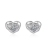 New Loving Heart Zircon Niche Ins Personalized Stud Earrings Women's Korean-Style Simple Style Small Exquisite High-Grade Earrings Fashion