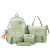 New Cute Backpack Four-Piece Schoolbag Set Early High School and College Student Elementary School Studebt Backpack Lightweight Backpack Stall