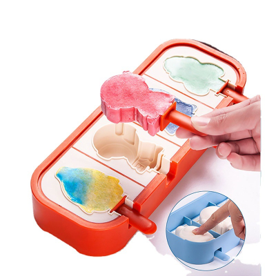 New Silicone DIY Ice Tray Ice Cream Popsicle Mold