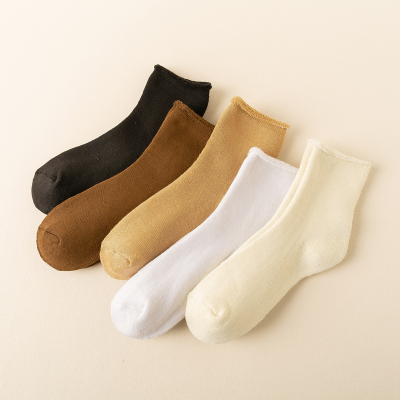 Terry Socks Women's Winter Thicken Thermal Pure Cotton Socks Japanese Couple Room Socks plus Velvet Tube Socks Wholesale