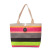 Factory Wholesale 2023 New Rainbow Bar Canvas Bag National Fashion Wooden Buckle Bag Contrast Color Shoulder Handbag