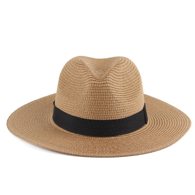 New Summer Men's and Women's Neutral Sun-Proof Straw Hat Fashion Sun-Proof UV-Proof Straw Hat Panama Hat Wholesale