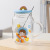 Cartoon Space Little Girl Glass Borosilicate Scale Glass Cup with Spoon Lid