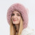 9891 Autumn and Winter Women's Sleeve Cap Three Fur Balls Outdoor Thickened Velvet Cold Protection Keep Warm Pure Color Knitted Hat