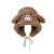 Korean Style Fall Winter Trend Bear Ears Plush Bonnet Children Cute Fleece-Lined Warm Earflaps Cap Soft Travel Winter Hat