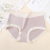 New Modal Mid-Waist Large Size Ladies' Underwear Transparent Seamless Gas Cotton Crotch Hip Lifting Sexy Briefs Women's Contrast Color