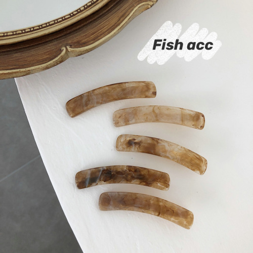 south korea dongdaemun retro amber texture acrylic hairpin side clip design radian duckbill clip bangs clip