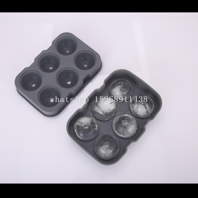 6-Hole Silicone IceMold Square Ice Tray 6-Piece Ice Maker Ice Cube Molded Silicone Ice Tray IcemouldGift