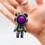 INS Hot Sale Play Lightning Bear Keychain PVC Epoxy Stereo Starry Sky Violent Bear Handbag Pendant Gift