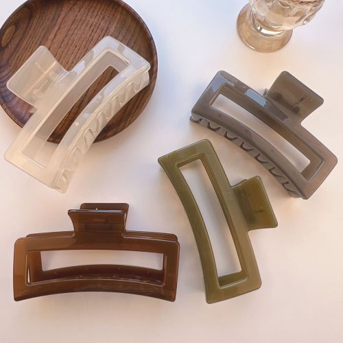 13cm ~ summer square shark clip oversized 2022 new internet celebrity hairpin back head updo hair clip updo hair