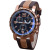 Cross-Border Fashion Colorful Blue Light Men's Watch Men's Korean-Style Sports Three-Eye Belt Quartz Watch Wholesale