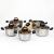 Pot Set Stainless Steel Bakelite Handle Set Pot Household Kitchen Gas Stove Applicable Electric Wooden Handle Set Pot
