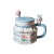 Creative Retro Cute Rabbit Sucrier Cup Tulip Gift Individual Porcelain Mug with Cover Spoon Coffee Cup